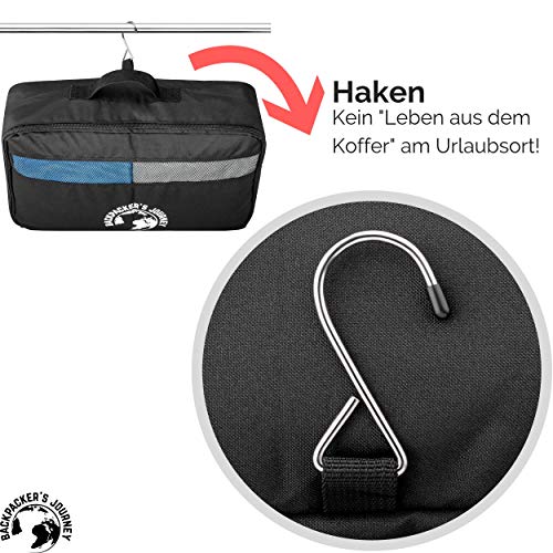 Backpackers-Journey-Kleidertaschen-mit-Haken-Packwrfel-Set-schwarz-Ideal-fr-Backpacks-Ruckscke-und-Koffer-Aller-Art-0-3
