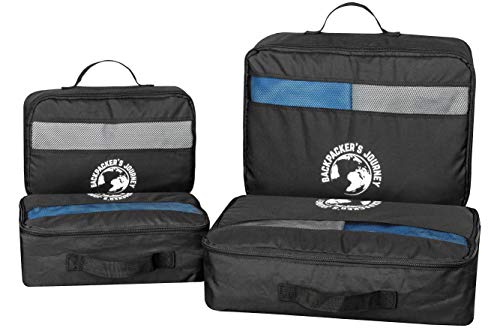 Backpackers-Journey-Kleidertaschen-mit-Haken-Packwrfel-Set-schwarz-Ideal-fr-Backpacks-Ruckscke-und-Koffer-Aller-Art-0