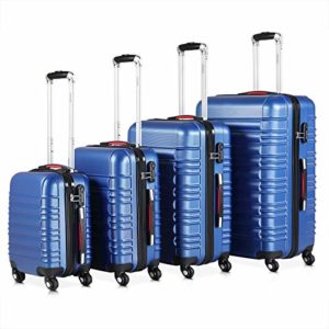 Monzana Baseline 4er Set Koffer Farbwahl S M L Xl Gelgriffe Zahlenschloss Reisekoffer Trolley Kofferset Rollkoffer 0